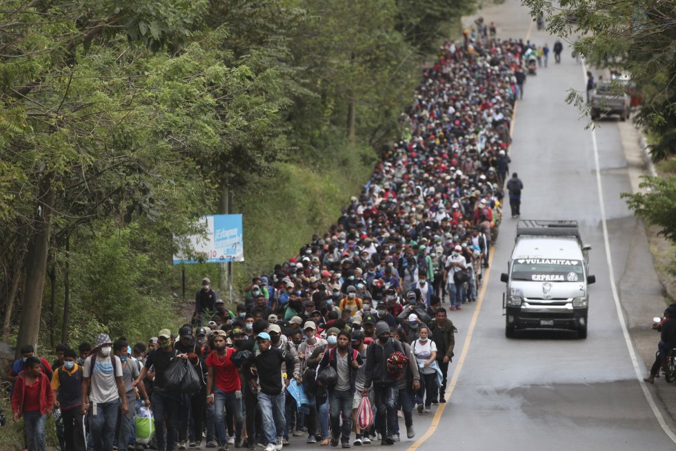 La caravana migrante que desaf a a la Cumbre de las Am ricas El